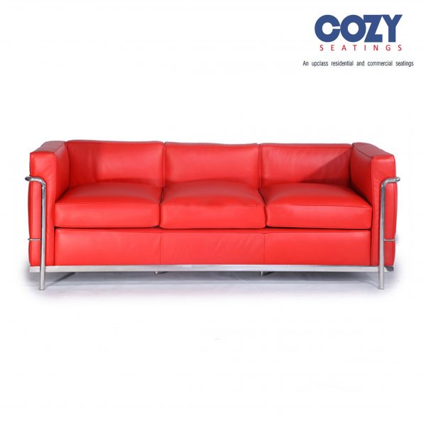 Red 3 seater