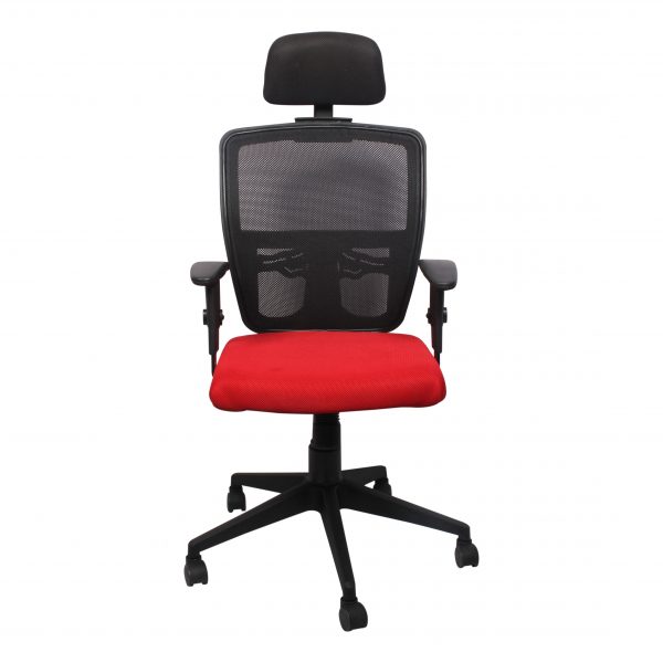 Red Mesh Headrest Chair